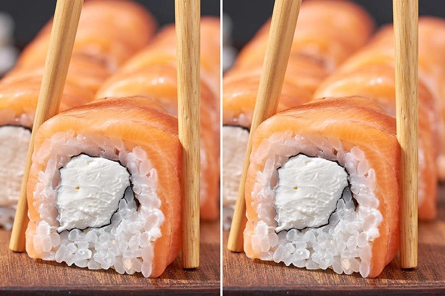 Филадельфия микс — 32 ролла с лососем, огурцом и унаги-соусом, доставка роллов по Курску